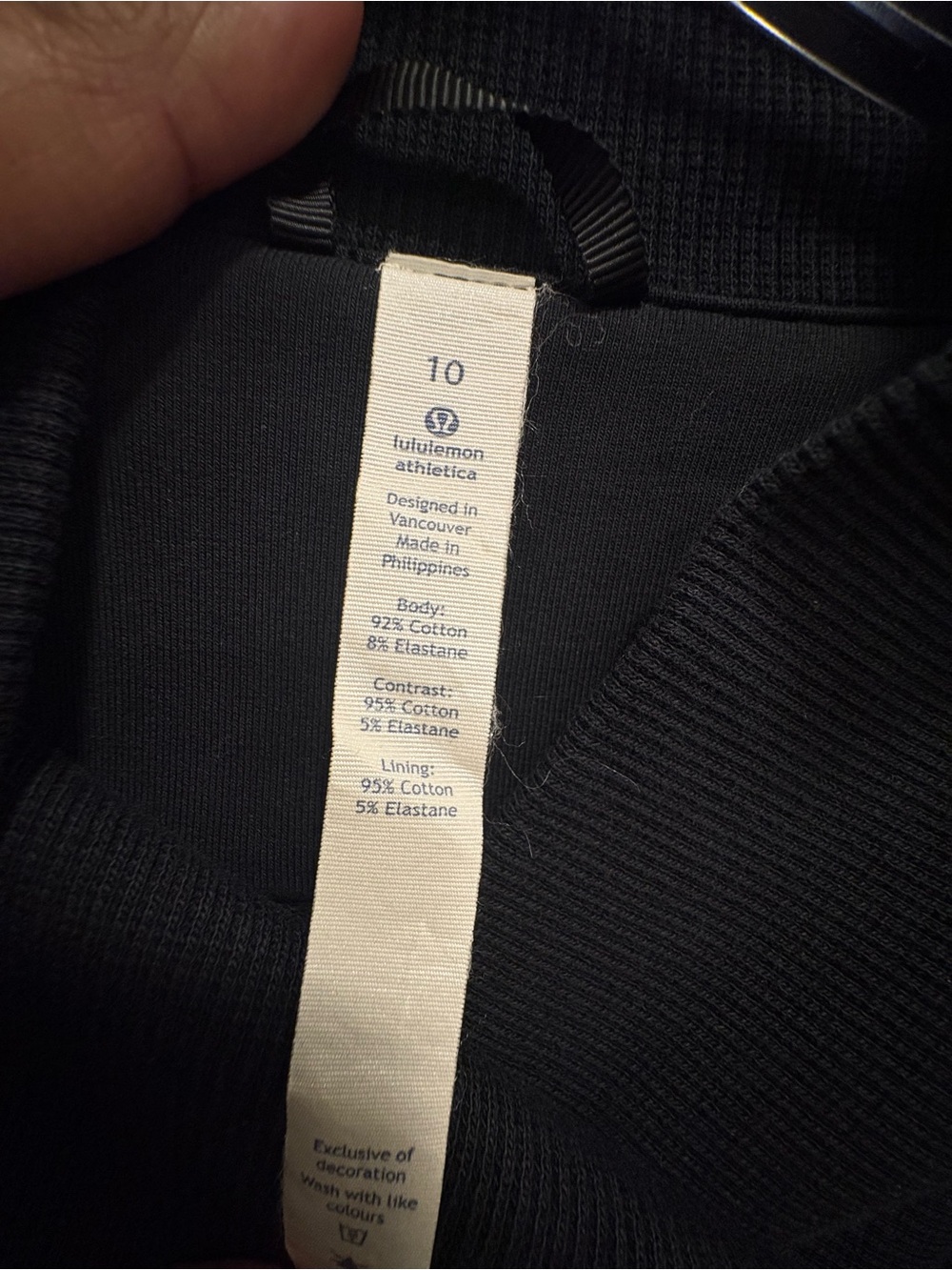 Lululemon athletic Black Asymmetrical Jacket Size 10 | Draped Snap Collar - Picture 7 of 9